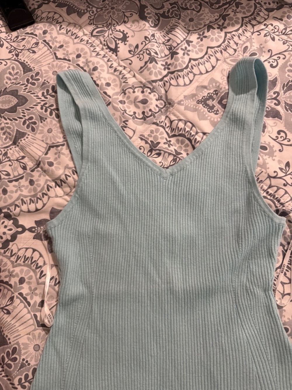 Guess Light Blue Ribbed One-Piece - Picture 3 of 5